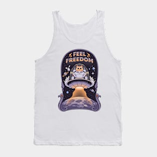 feel the freedom like a cat-stronaut Tank Top